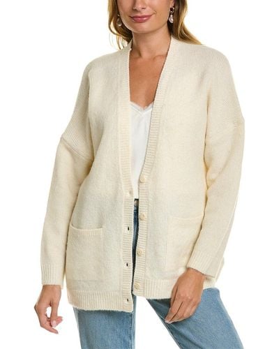 Boden Long Fluffy Wool & Alpaca-blend Cardigan - Natural