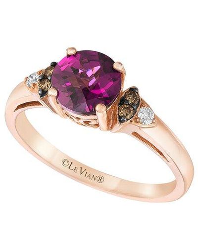 Le Vian ® 14k Strawberry Gold® 1.41 Ct. Tw. Diamond & Rhodolite Ring - Pink