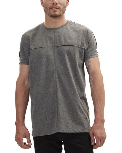 Ron Tomson Front Stitch Detail Fitted T-shirt - Gray