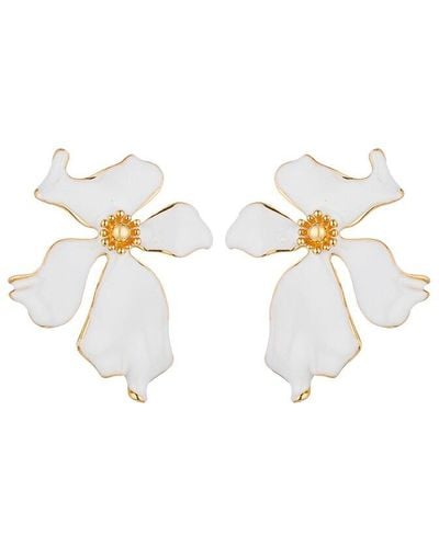 Eye Candy LA The Luxe Collection Olivia Flower Earrings - White