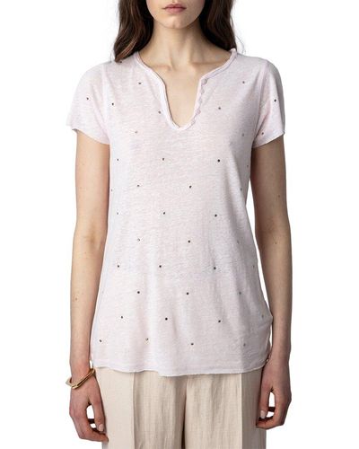 Zadig & Voltaire Tunisien Linen-blend Top - White