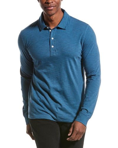 Billy Reid Stripe Polo Shirt - Blue