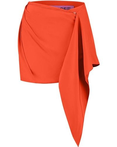 GAUGE81 Himeji Silk Mini Skirt - Red