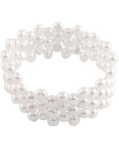 Splendid Splendid Freshwater Pearls 7-8mm Freshwater Pearl Coil Bracelet - White