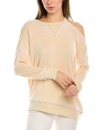 Wildfox Long Sleeve Asymmetrical Sweater - Natural