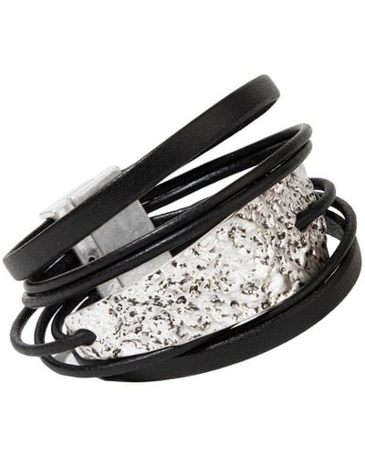 Saachi Silver Absolute Zero Bracelet - Black