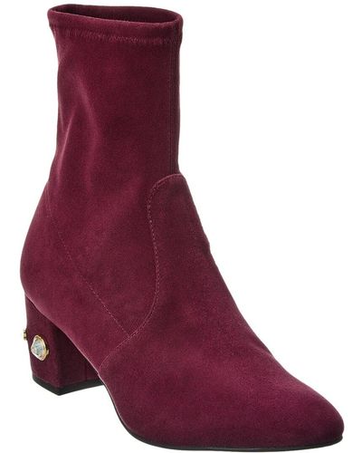 Stuart Weitzman Allshine 60 Suede Bootie - Purple