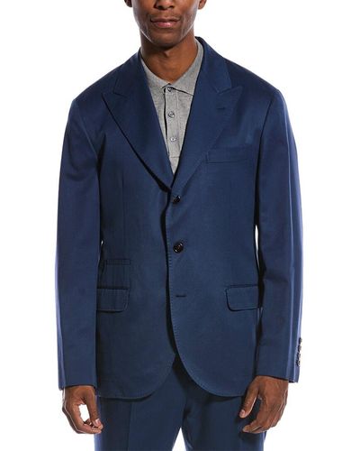 Brunello Cucinelli Wool-blend 2pc Suit - Blue