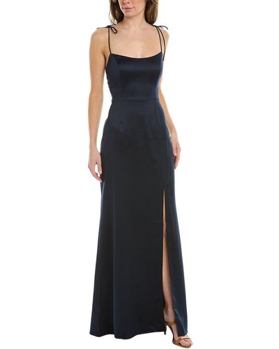 Adrianna Papell Satin Crepe Gown - Black