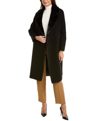 Cinzia Rocca Wool & Cashmere-blend Coat - Black