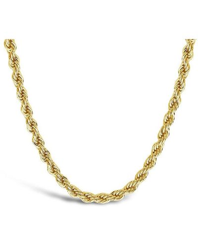 Sterling Forever 14k Plated Braided Twist Necklace - Metallic