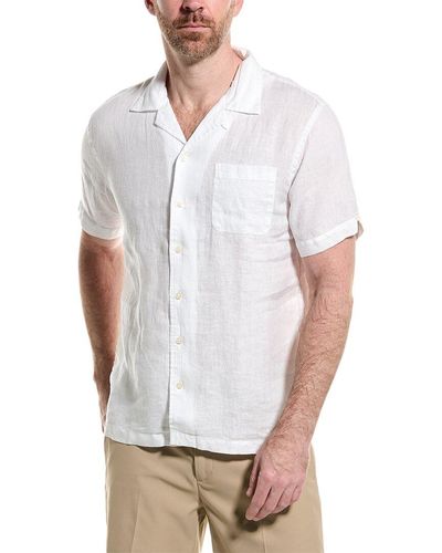 Brooks Brothers Regular Linen Camp Shirt - White