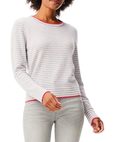 NIC+ZOE Nic+zoe Easy Stripe Cashmere Sweater - Gray