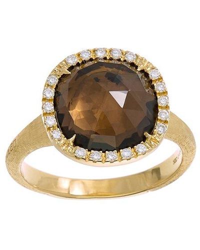 Marco Bicego Jaipur 18k 0.15 Ct. Tw. Diamond & Quartz Ring - Metallic