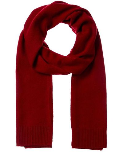 Qi Cashmere Jersey Cashmere Scarf - Red