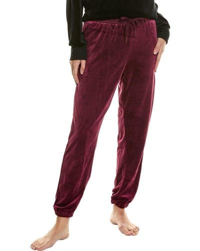 Donna Karan Sleepwear Sleep Jogger Pant - Red
