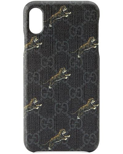 Gucci Gg Tigers Iphone Xs Max Case Cover - Black