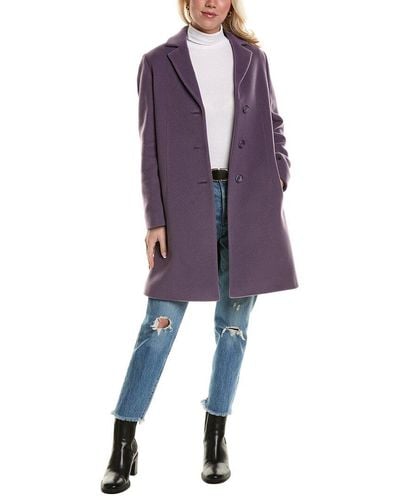 Cinzia Rocca Wool & Cashmere-blend Coat - Purple