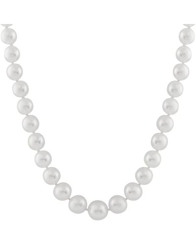 Masako Pearls Splendid Pearls 14k 9-12mm South Sea Pearl Necklace - Metallic