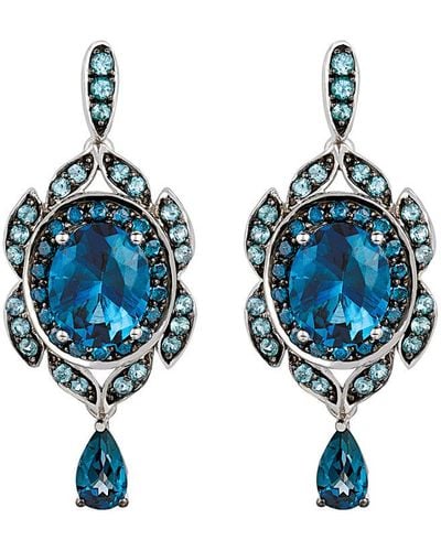 Le Vian Le Vian 14k 8.00 Ct. Tw. Diamond & Blue Topaz Earrings
