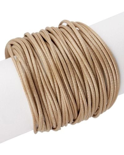 Saachi Simple Cord Leather Bracelet - Natural