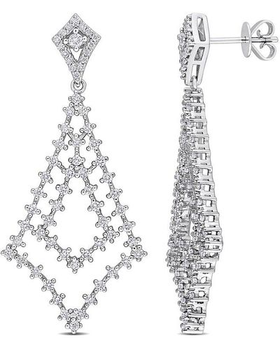 Rina Limor 14k 1.41 Ct. Tw. Diamond Dangle Earrings - White
