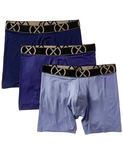2xist 2(x)ist 3pk Luxe Boxer Brief - Blue