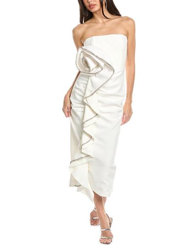 Rachel Gilbert Santiago Midi Dress - White