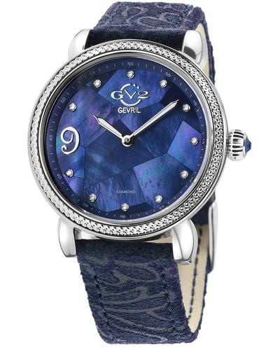Gv2 Ravenna Floral Diamond Watch - Blue
