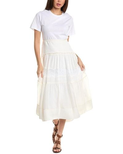 3.1 Phillip Lim Silk-blend T-shirt Dress - White