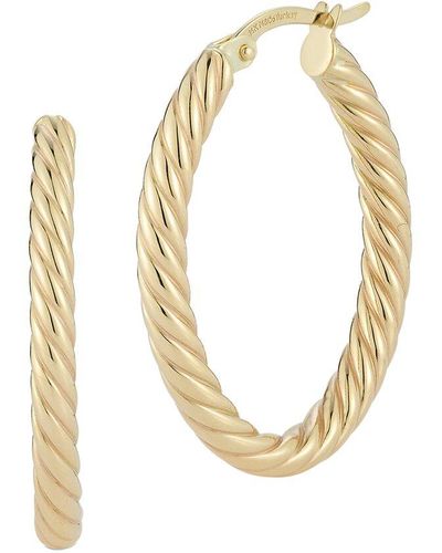 Ember Fine Jewelry 14k Twist Oval Hoops - Metallic