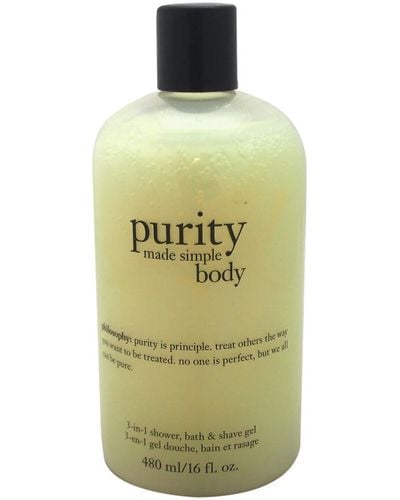 Philosophy 16Oz Purity Made Simple Body 3-In-1 Shower Bath & Shave Gel - Green