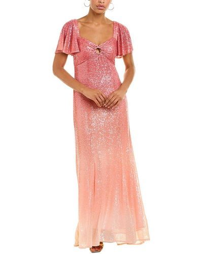 THEIA Estelle Sequin Gown - Pink