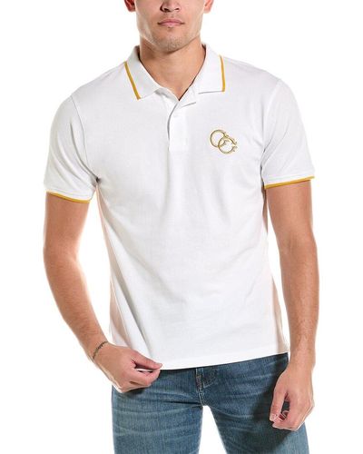 Class Roberto Cavalli Logo Polo Shirt - White