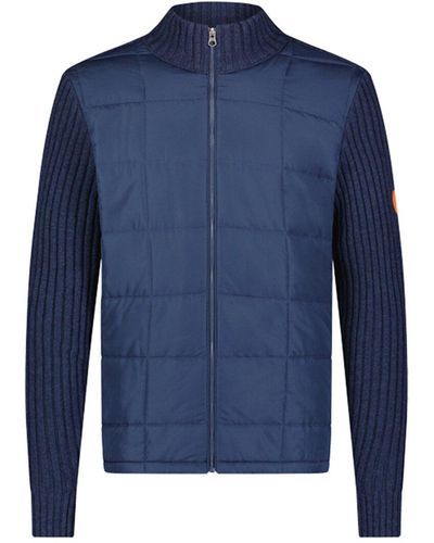 Swims Ramberg Full Zip Quilted Sweater Jacket - Blue