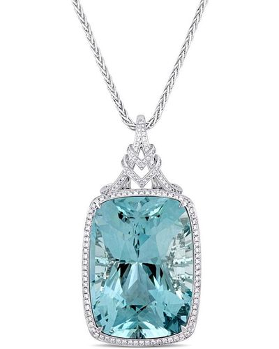 Diamond Select Cuts 14k 149.90 Ct. Tw. Diamond & Sky Blue Topaz 31in Necklace