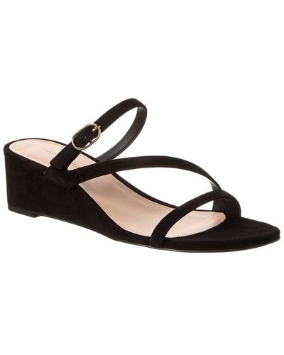 Stuart Weitzman Align Ii Suede Sandal - Black