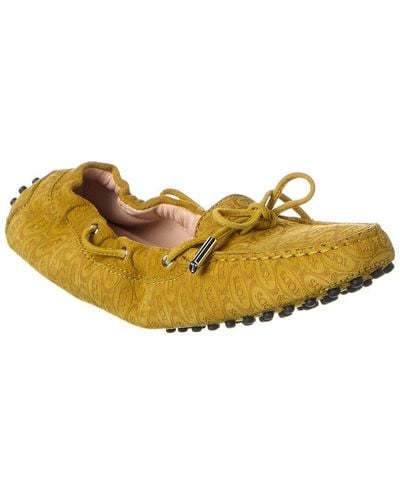 Tod's Logo Suede Loafer - Yellow