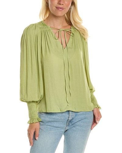 Rebecca Taylor Sateen Top - Green