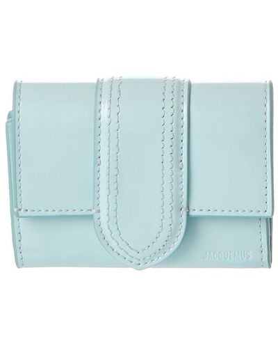Jacquemus Le Compact Bambino Leather French Wallet - Blue
