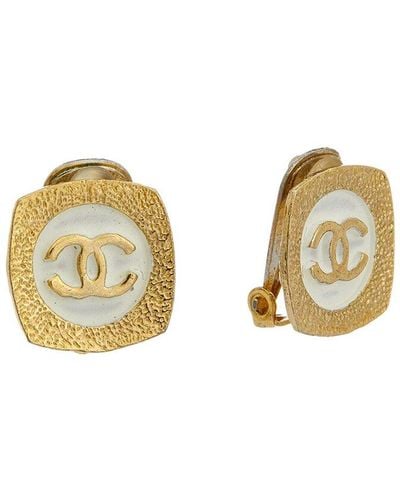 Chanel Tone Cc Earrings (Authentic Pre-Owned) - Metallic