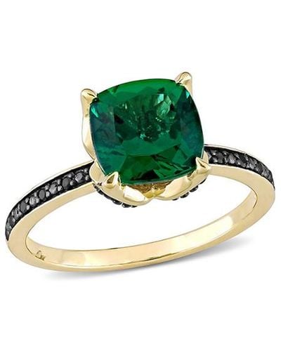 Rina Limor 10k 1.66 Ct. Tw. Diamond & Emerald Ring - Green