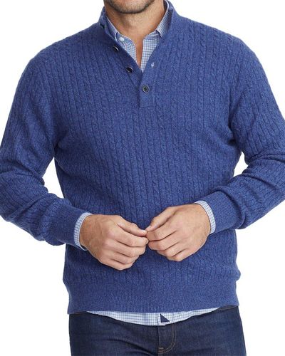UNTUCKit Luxe Cashmere Sweater - Blue