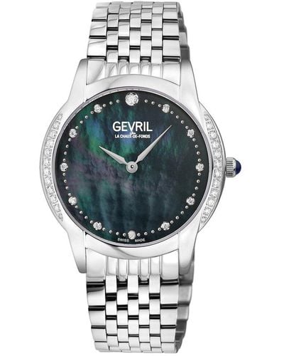 Gevril Airolo Diamond Watch - Gray