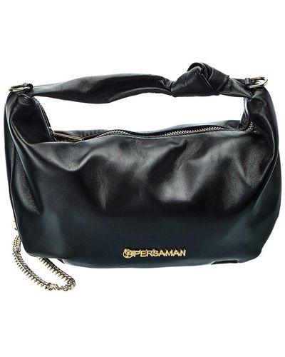 Persaman New York Jaquetta Leather Shoulder Bag - Black