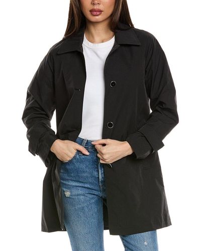 Via Spiga Button Back Coat - Black