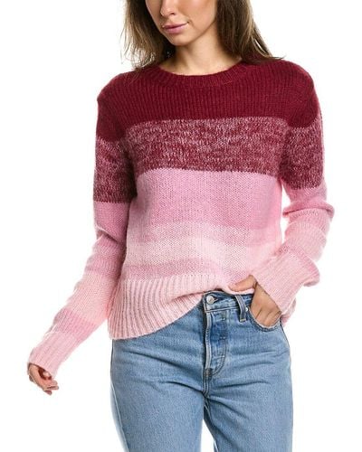 Lea & Viola Ombre Wool-blend Sweater - Red