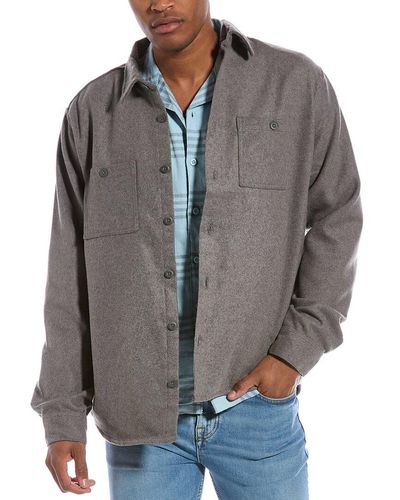 Onia Essential Heavy-weight Wool-blend Overshirt - Gray