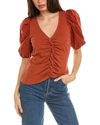 Nation Ltd Giada Gathered Top - Orange