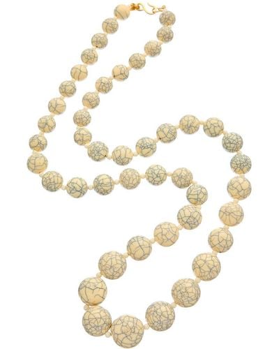 Kenneth Jay Lane Plated Bead Necklace - Metallic